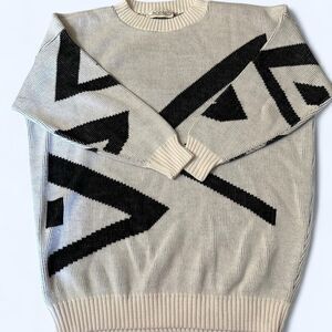 Vintage Abstract Graphic Knit Sweater – PRETENSE - Size L